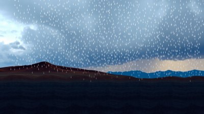 How Precipitation Reaches the Ground Through Dry Air Layers