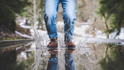 The Physics of Stepping in a Slush Puddle With Full Sadness